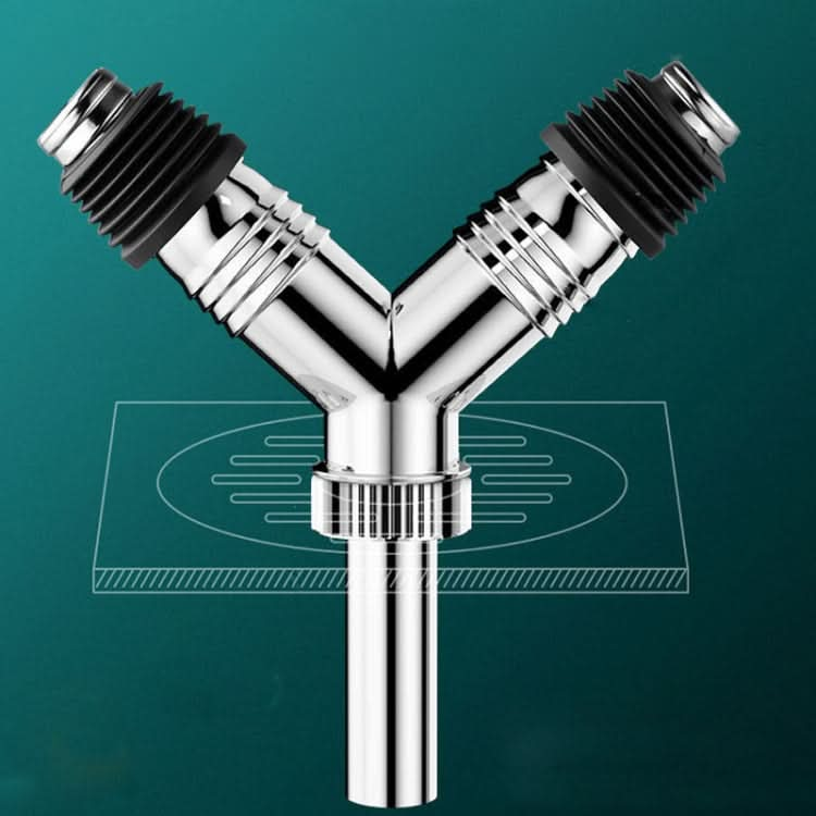 Y-shape Washing Machine Floor Drain Joint Pipe Connector