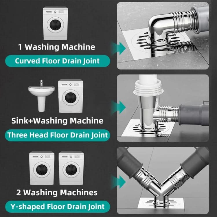 Y-shape Washing Machine Floor Drain Joint Pipe Connector Reluova