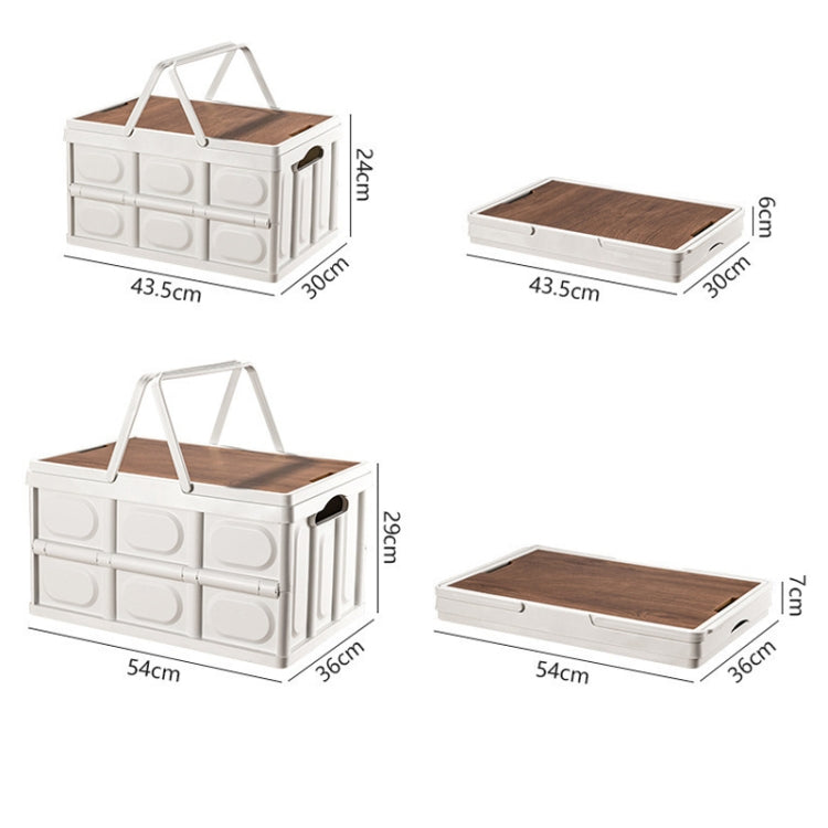 Foldable Outdoor Camping Storage Case Car Storage Box Organizer With Wooden Lid My Store