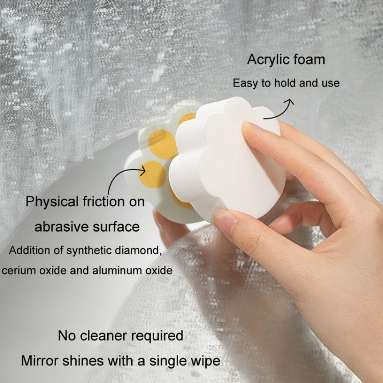 Bathroom Glass Mirror Stain Removal Watermark Sponge Rub Faucet Descaling Cleaning Tool