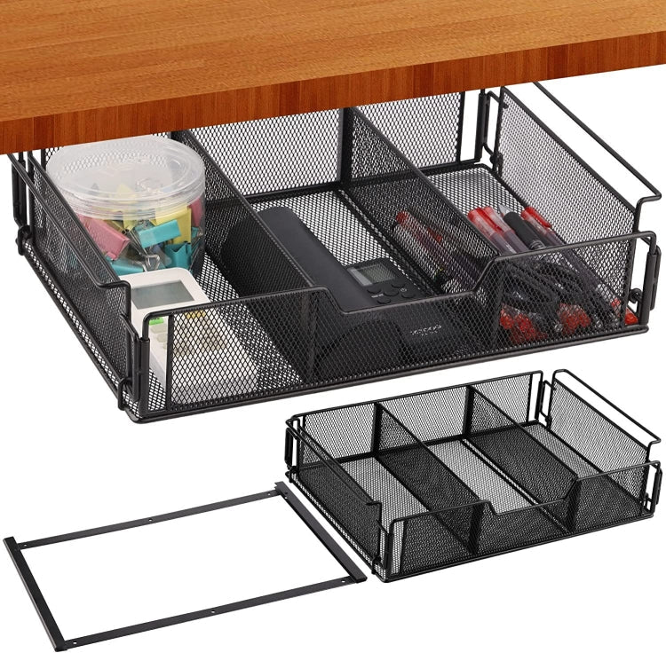 Under Desk Drawer Storage Organizer Desk Hidden Tray for Office Home My Store