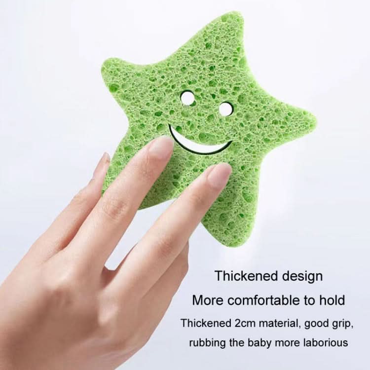 Baby Bathing Wood Pulp Sponge Cute Cartoon Soft Bath Sponge Bath Scrubber