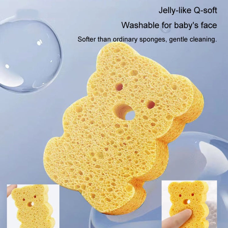 Baby Bathing Wood Pulp Sponge Cute Cartoon Soft Bath Sponge Bath Scrubber