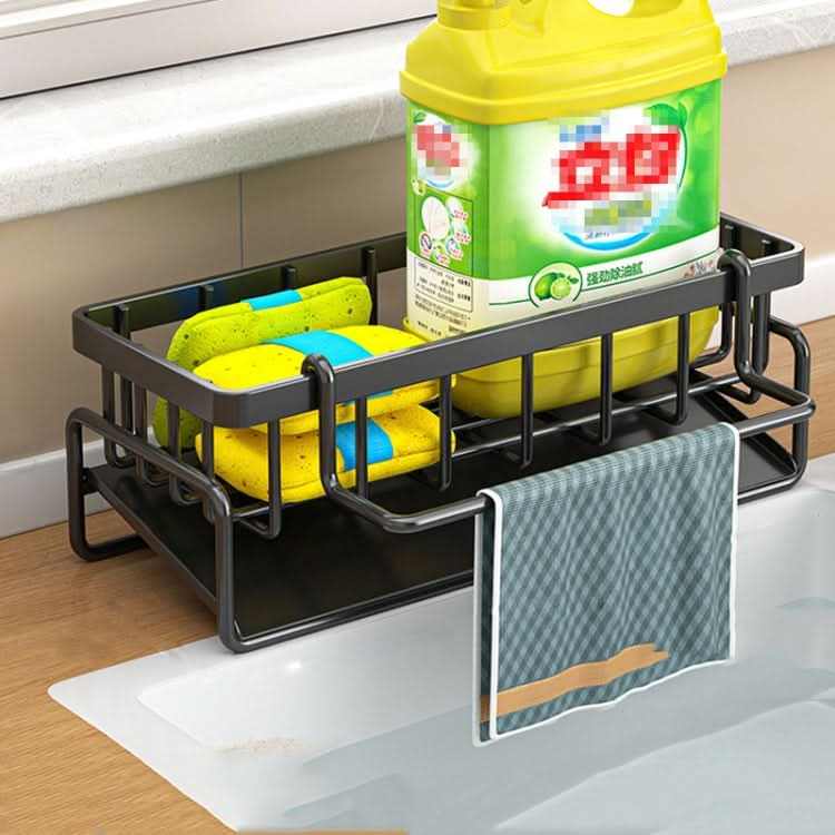 Kitchen Sink Multifunctional Drain Rack Sponge Rag Storage Shelf