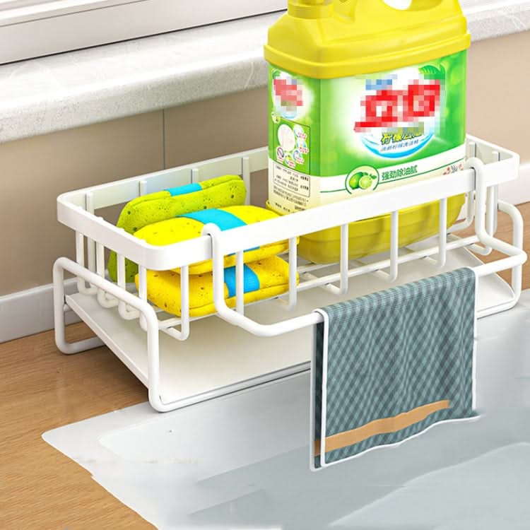 Kitchen Sink Multifunctional Drain Rack Sponge Rag Storage Shelf