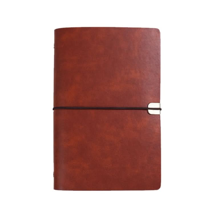 A6 Business Office Loose Leaf Notes Student Conference Diary Recording Notebooks(Red Brown)-Reluova