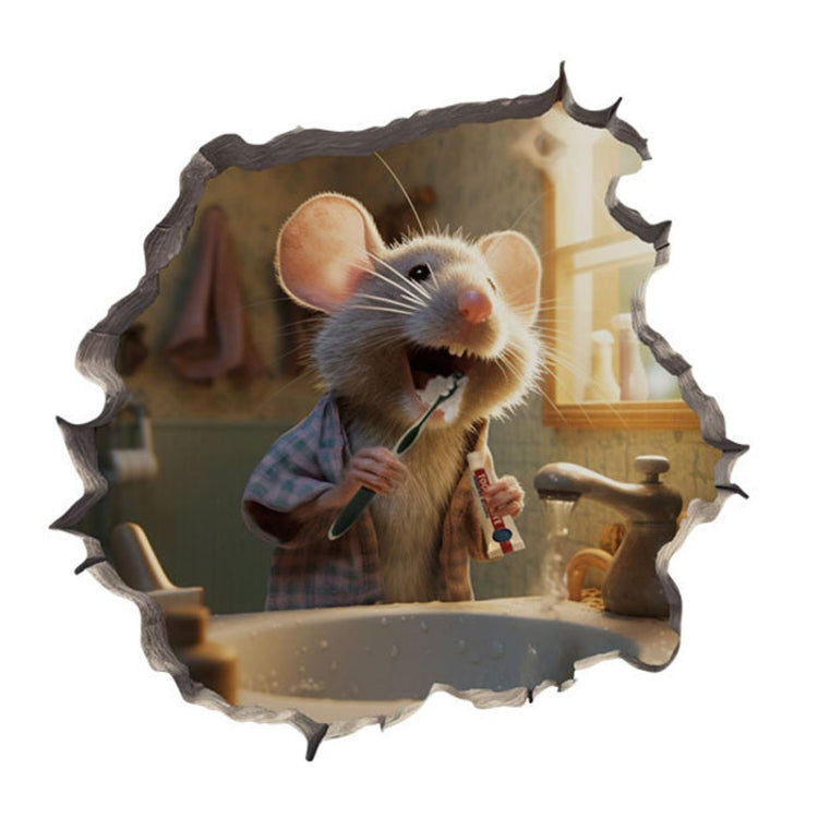 3D Cartoon Mouse Wall Stickers Home Kitchen Animal Decorative Decals, Series 1 My Store