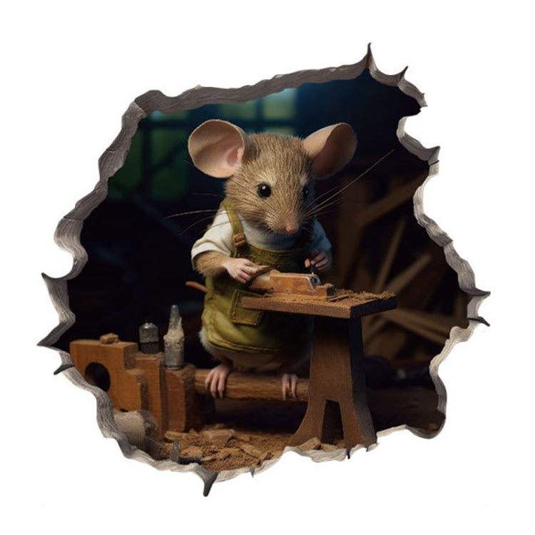 3D Cartoon Mouse Wall Stickers Home Kitchen Animal Decorative Decals, Series 1 My Store