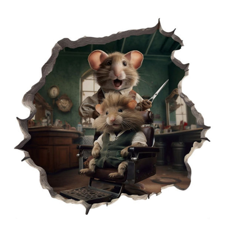 3D Cartoon Mouse Wall Stickers Home Kitchen Animal Decorative Decals, Series 1 My Store