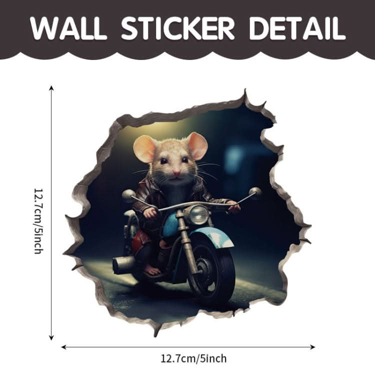 3D Cartoon Mouse Wall Stickers Home Kitchen Animal Decorative Decals, Model: CT70181G-T-Reluova