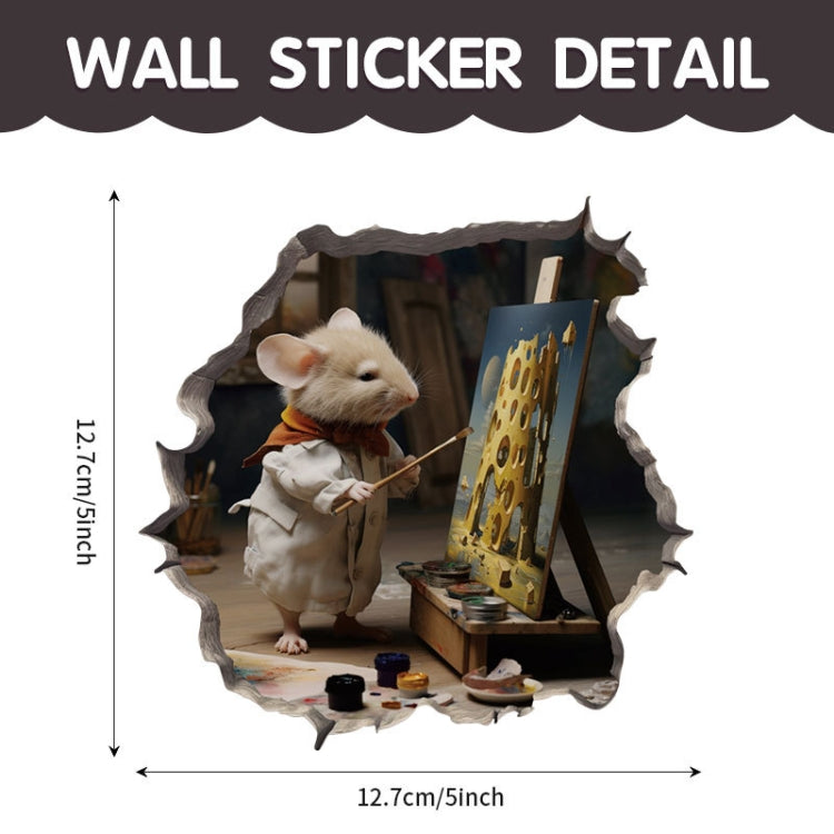 3D Cartoon Mouse Wall Stickers Home Kitchen Animal Decorative Decals, Series 1 My Store