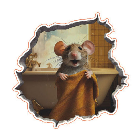 3D Cartoon Mouse Wall Stickers Home Kitchen Animal Decorative Decals, Series 2 My Store