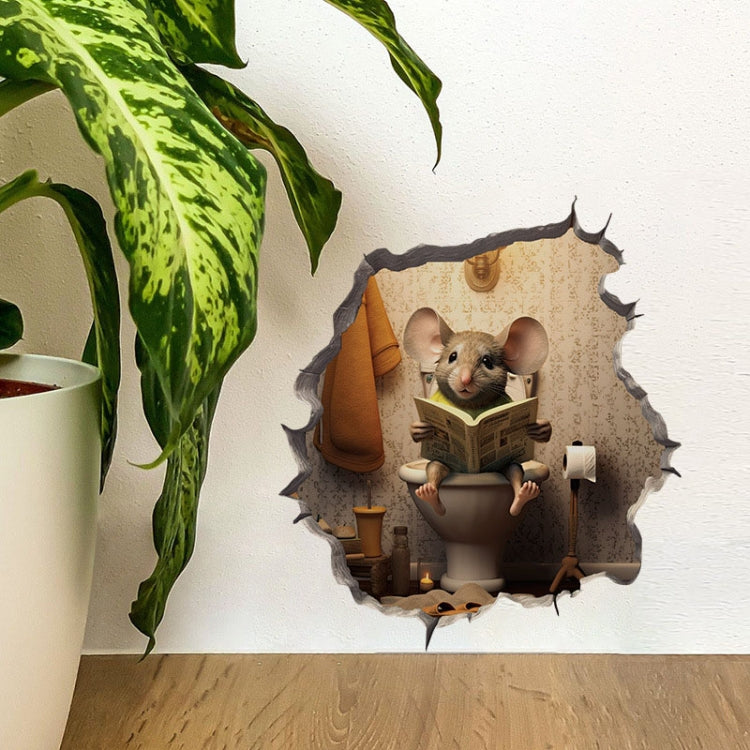 3D Cartoon Mouse Wall Stickers Home Kitchen Animal Decorative Decals, Series 1 My Store