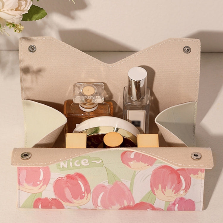 Oil Printed Leather Tissue Box Living Room Decorative Tissue Storage Bag My Store