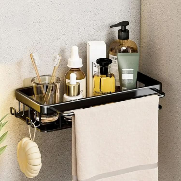 Wall-mounted Kitchen and Bathroom Storage Rack with 4 Hooks Reluova