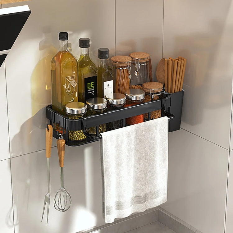 Wall-mounted Kitchen and Bathroom Storage Rack with 4 Hooks Reluova