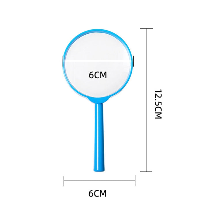 4pcs Children Color Magnifier 60mm Handheld Plastic Magnifying Glass, Color Random Delivery Reluova