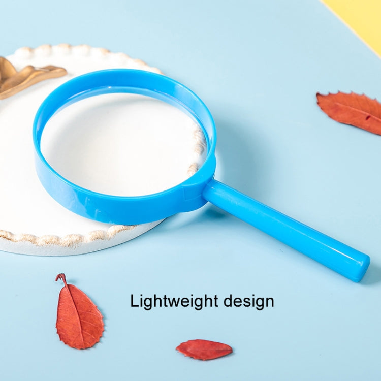 4pcs Children Color Magnifier 60mm Handheld Plastic Magnifying Glass, Color Random Delivery Reluova