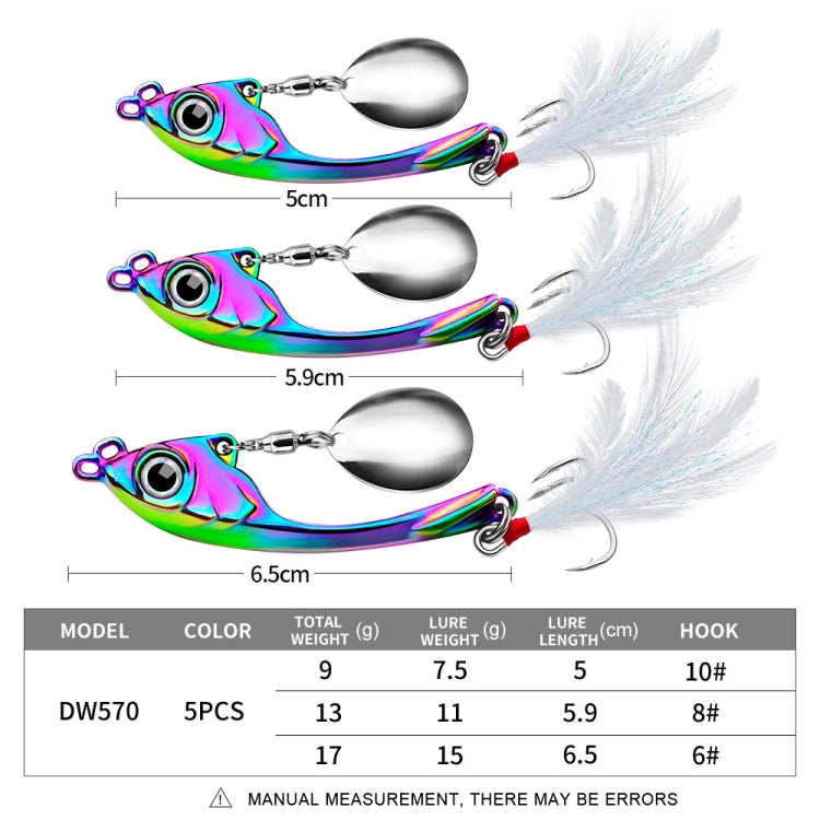 PROBEROS DW570 Fishing Lures Spinning Sequins Long Casting Tremor Swimming VIB Micro Tremor Zinc Alloy Bait