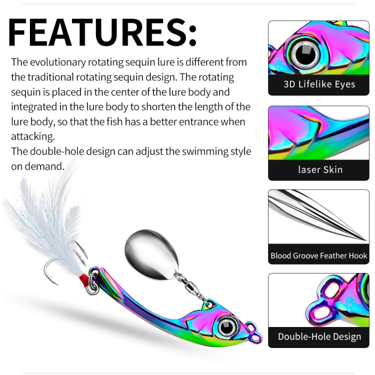 PROBEROS DW570 Fishing Lures Spinning Sequins Long Casting Tremor Swimming VIB Micro Tremor Zinc Alloy Bait Reluova