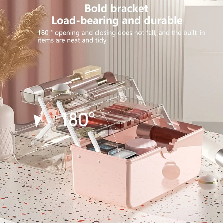 Cosmetics Storage Box Plastic Anti -Dust Transparent Desktop Medicine Box My Store