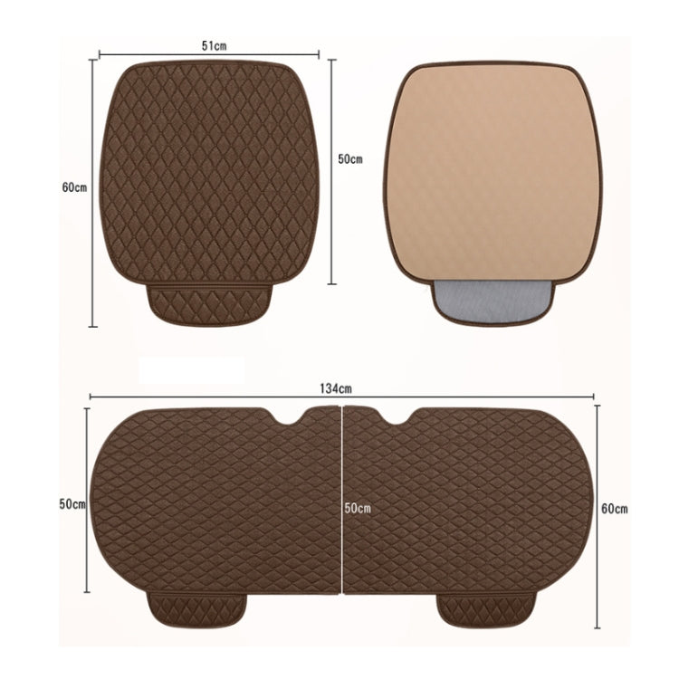 Non-Slip Rhombus Imitation Linen Car Seat Cushion ÎҵÄÉ̵ê