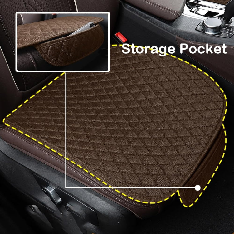 Non-Slip Rhombus Imitation Linen Car Seat Cushion ÎҵÄÉ̵ê