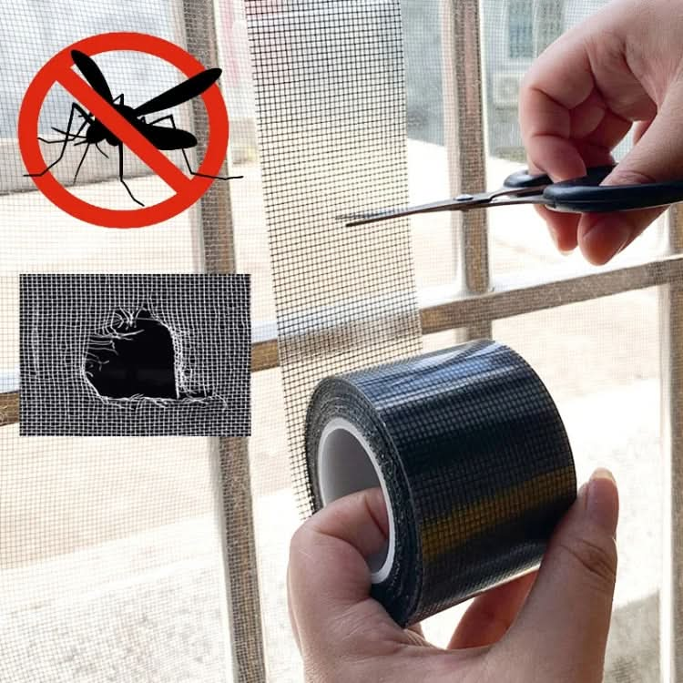 5cm x 5m Door Curtain Mosquito Net Screen Window Anti-Mosquito Repair Subsidy(Black)-Reluova