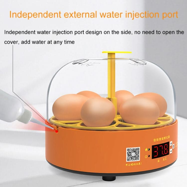 6-Eggs Small Household Experimental Children Smart Chicken Incubators, Spec: Dual-electric Automatic AU Plug-Reluova