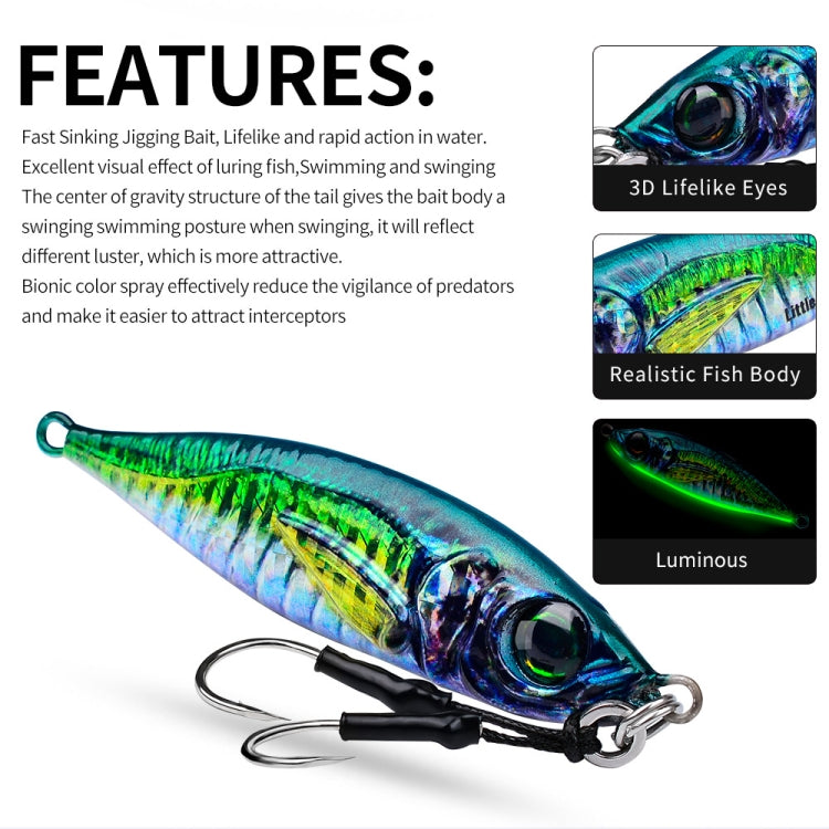 PROBEROS LF137 3D Spray Painted Bionic Lure Warp Bass Leader Fish Long Casting Freshwater Sea Luminous Fishing Bait Reluova