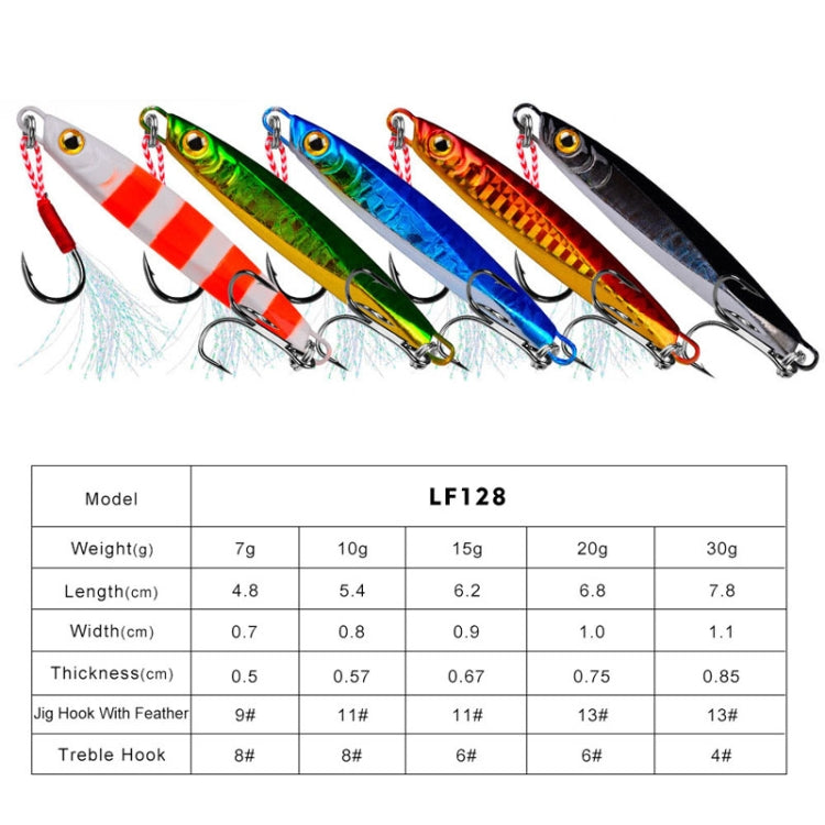 PROBEROS LF128 Long Casting Lure Iron Plate Lead Fish Freshwater Sea Fishing Warp Bass Metal Sequins Baits Reluova