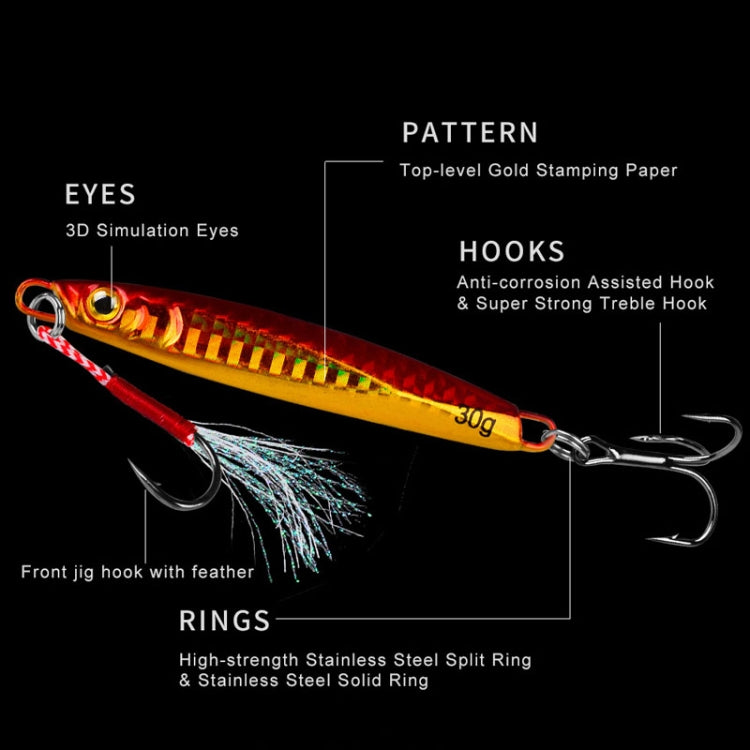 PROBEROS LF128 Long Casting Lure Iron Plate Lead Fish Freshwater Sea Fishing Warp Bass Metal Sequins Baits