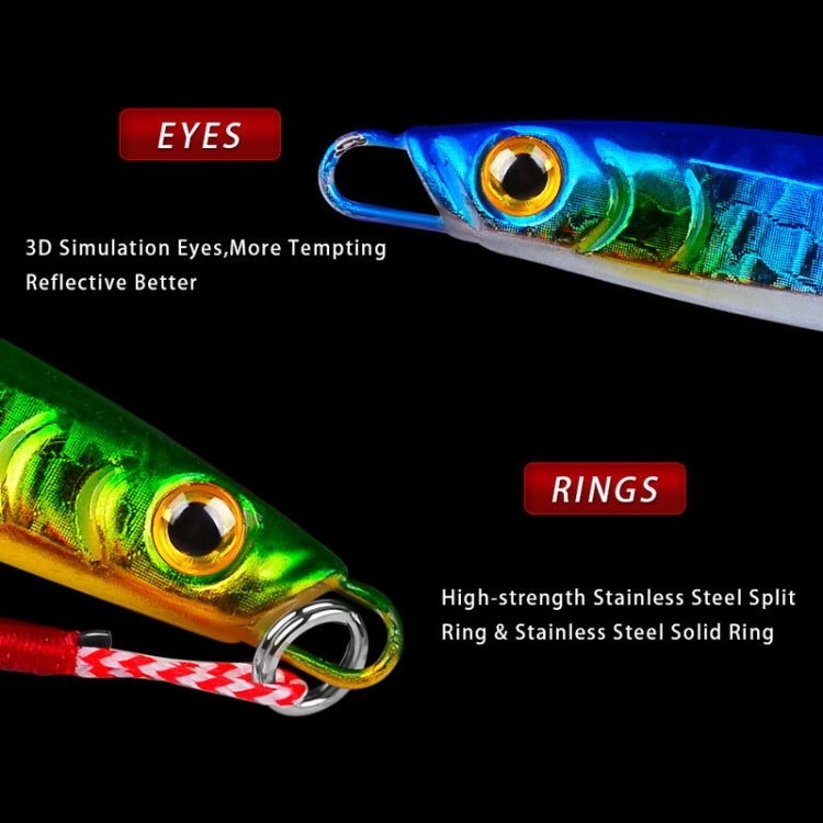 PROBEROS LF128 Long Casting Lure Iron Plate Lead Fish Freshwater Sea Fishing Warp Bass Metal Sequins Baits