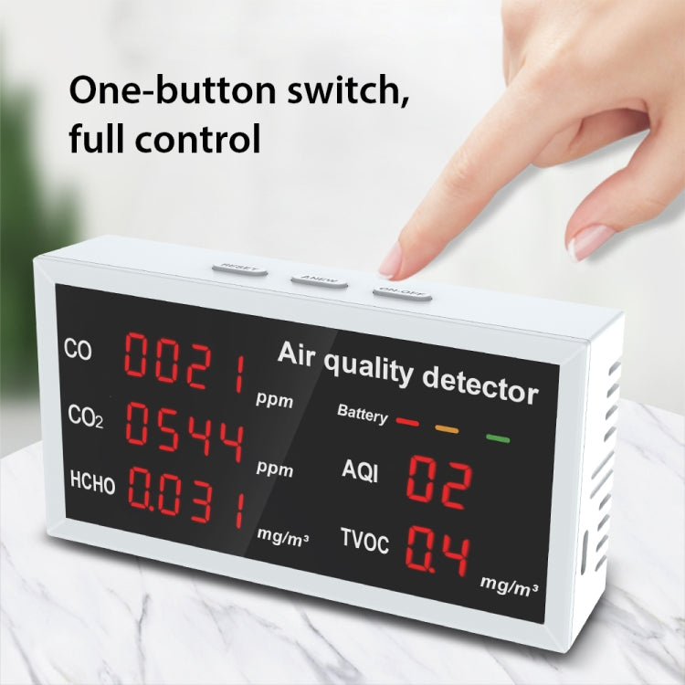 5-in-1 Indoor Home Portable Air Monitor TVOC Formaldehyde Detector Reluova