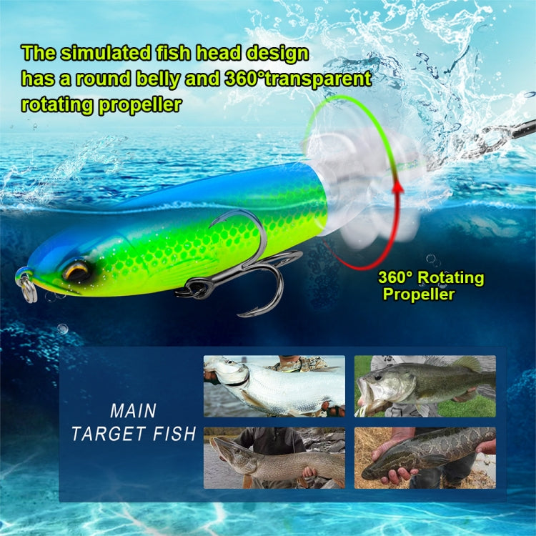 PROBEROS DW601 360 Degree Rotating Propeller Lures Topwater Tethered Tractor Floating Fake Fish Bait Reluova