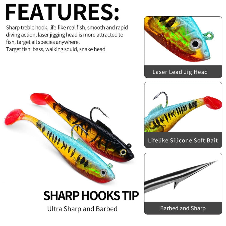 PROBEROS DW6085 Sea Bass Leadfish Soft Lure T-Tail Software Baits Sea Fishing Boat Fishing Bionic Lures Reluova