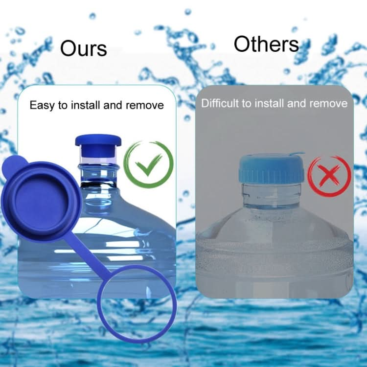 5pcs Household Bottled Water Bucket Lid Pure Water Seal Dustproof Cover(Blue)-Reluova