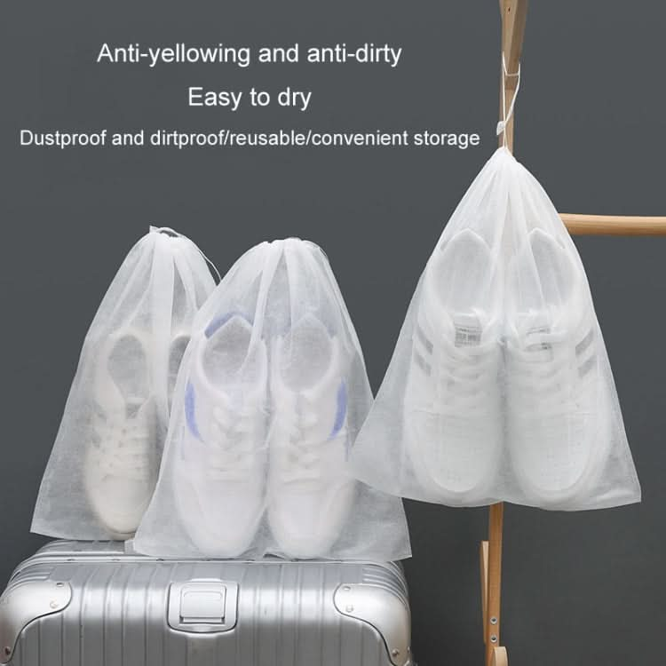 50pcs /Pack 32x48cm Large Portable Thickened Non-Woven Anti-Yellowing And Sunscreen Shoe Bag Shoe Storage Bag-Reluova