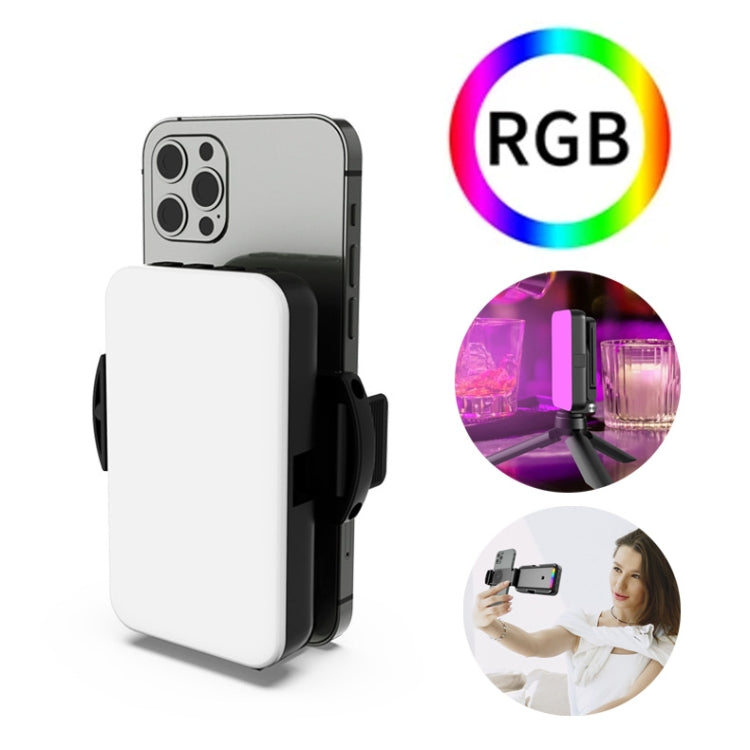 RGB Fill Light Photography Lamp With Hidden Folding Phone Clip & Cold Shoe Interface Reluova