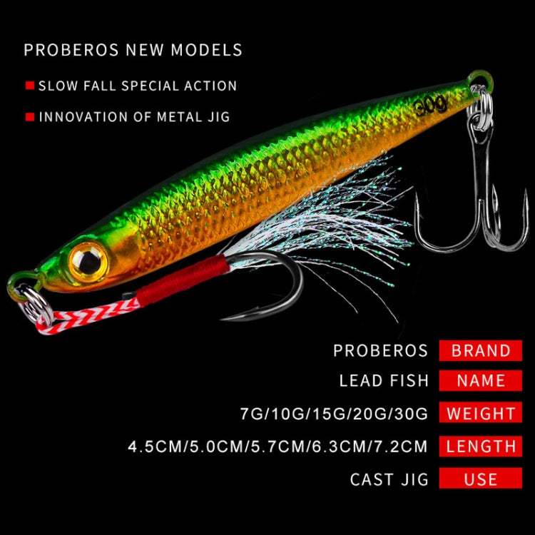 PROBEROS LF127 Long Casting Bait Small Leader Freshwater Sea Bass Fishing Warbler Spinnerbait