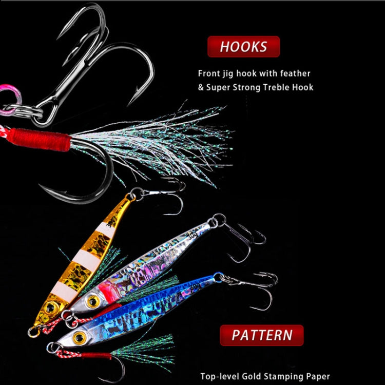 PROBEROS LF126 Long Casting Lead Fish Bait Freshwater Sea Fishing Fish Lures Sequins