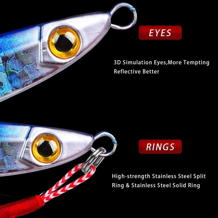 PROBEROS LF126 Long Casting Lead Fish Bait Freshwater Sea Fishing Fish Lures Sequins Reluova