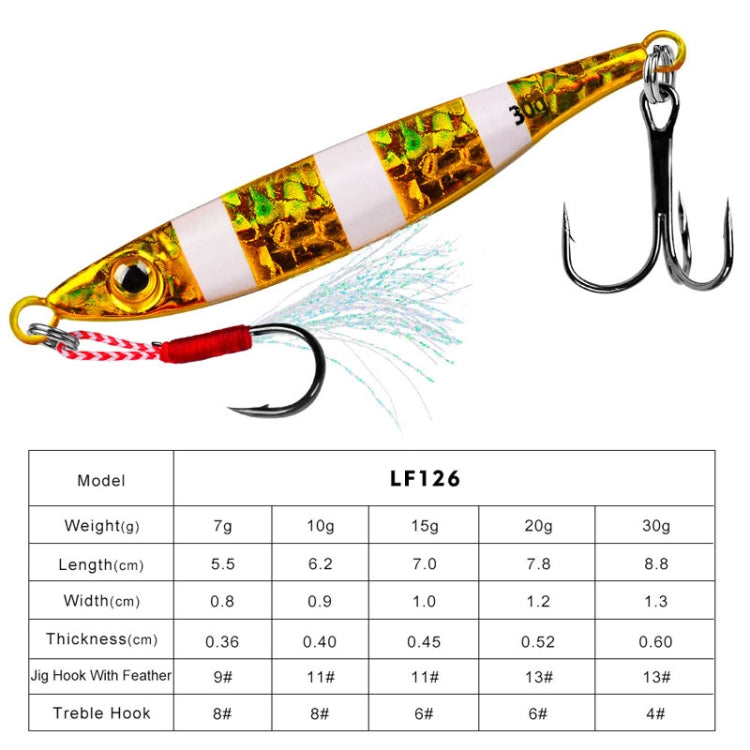 PROBEROS LF126 Long Casting Lead Fish Bait Freshwater Sea Fishing Fish Lures Sequins Reluova