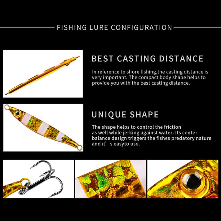 PROBEROS LF126 Long Casting Lead Fish Bait Freshwater Sea Fishing Fish Lures Sequins Reluova