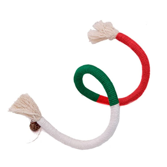 70cm Cat Bite Rope Toy Catnip Cat Teasing Stick(Red and Green)-Reluova