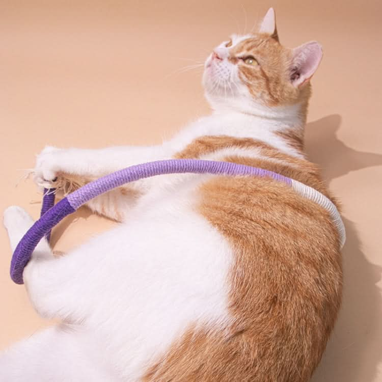 70cm Cat Bite Rope Toy Catnip Cat Teasing Stick(Purple)-Reluova