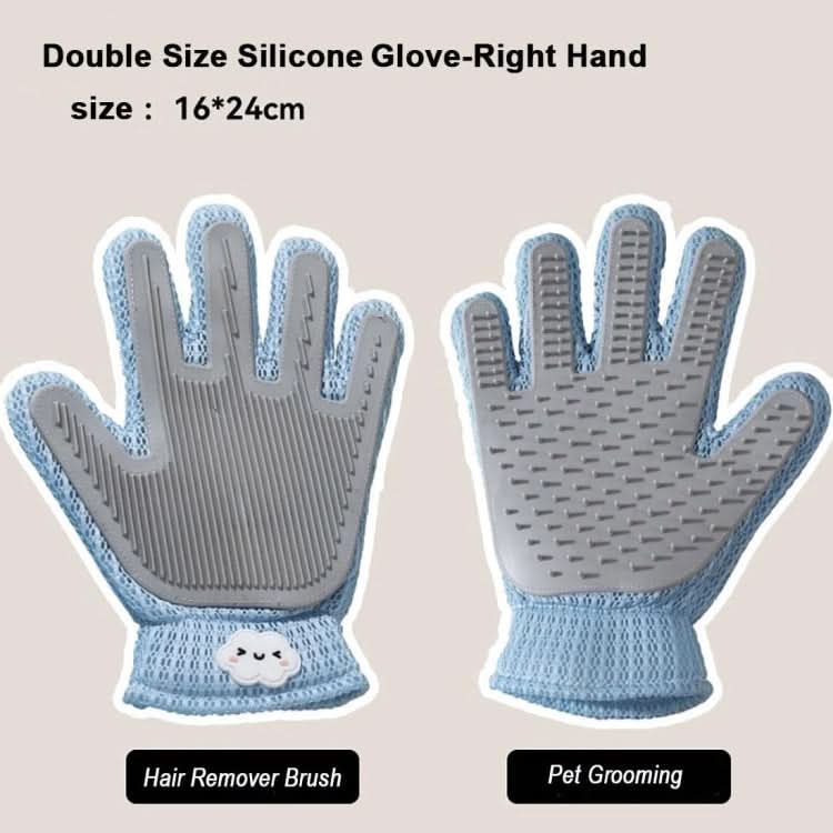 2 in 1 Dog Cat Grooming Gloves Pet Hair Remover Shedding Massage Brush(Upgrade)-Reluova