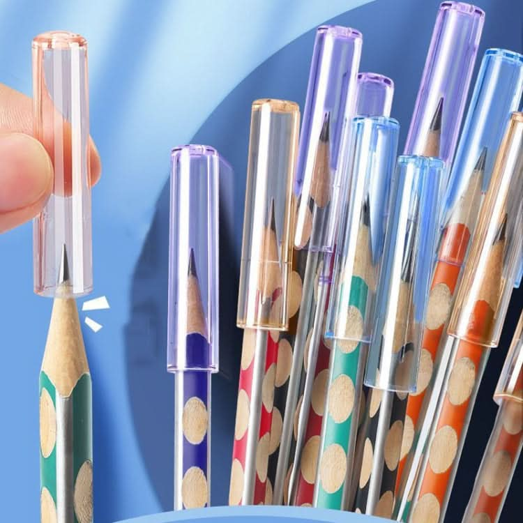 20pcs /Bag Transparent Pen Caps Pencil Sleeves Protective Pencil Tip Cap(Color Mixed)-Reluova