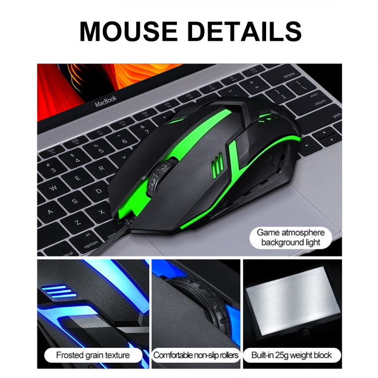 T-WOLF TF270 Colorful Light Effect Retro Gaming Wired Keyboard And Mouse Set My Store