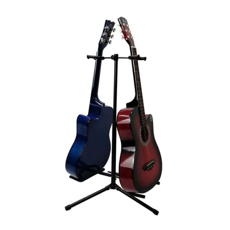 Adjustable Double Guitar Stand Holds Two Electric Or Acoustic Guitars Reluova